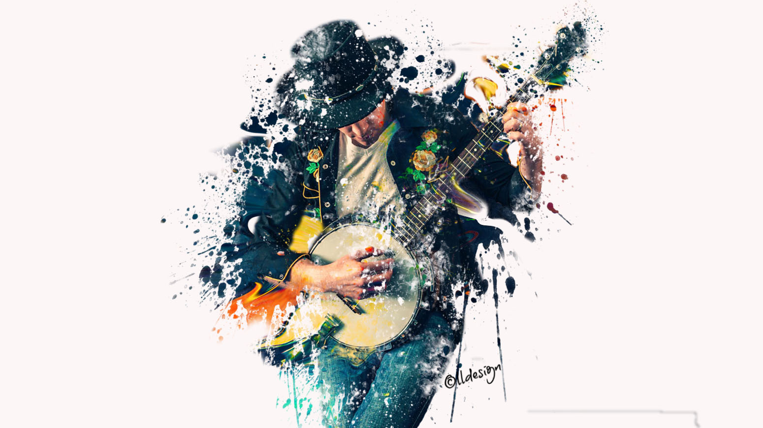 Banjo Player Graphic