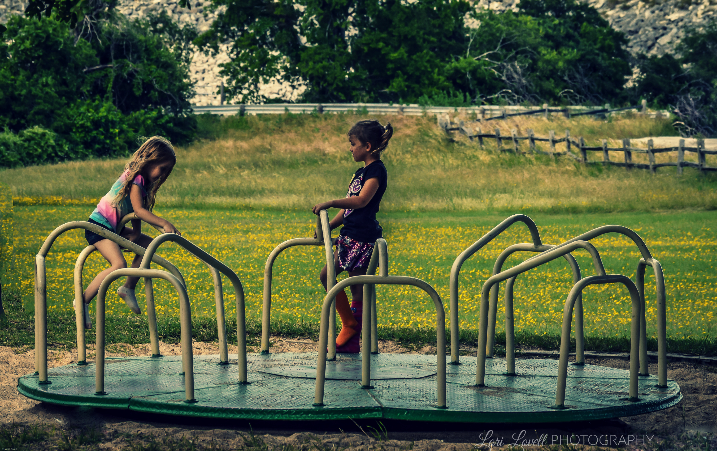 Children On Merry-Go-Round Digital Photo
